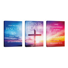 Love Easter Colors Triptych 