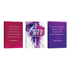 Love Never Fails Triptych 