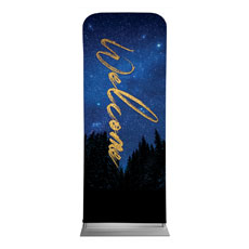 Night Sky Gold Script Welcome 