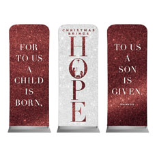 Christmas Brings Hope Sparkle Triptych 