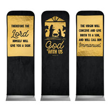 God With Us Gold Triptych 