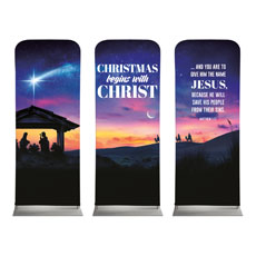 Christmas Begins Star Triptych 