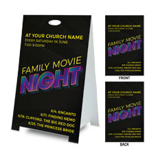 Family Movie Night Neon 