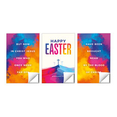 Colorful Easter Crosses Triptych 