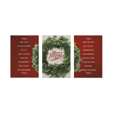 Merry Christmas Wreath Triptych 