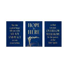 Hope is Here Gold Triptych 