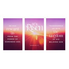 He Is Risen Light Triptych 